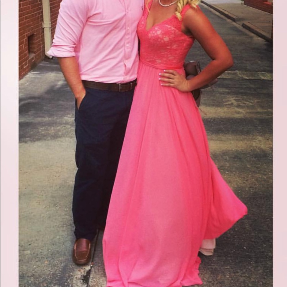 Coral mori lee dress sz 10 taken up to an 8